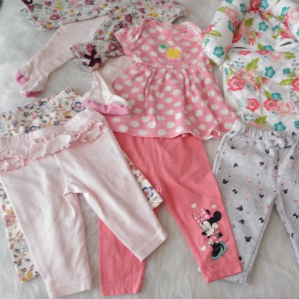 Girls lot 3 to 6 month Baby Disney Included 14 pieces total - Picture 2 of 16